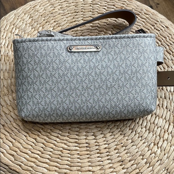 Michael Kors Handbags - Michael Kors Gray & Silver Belt Bag